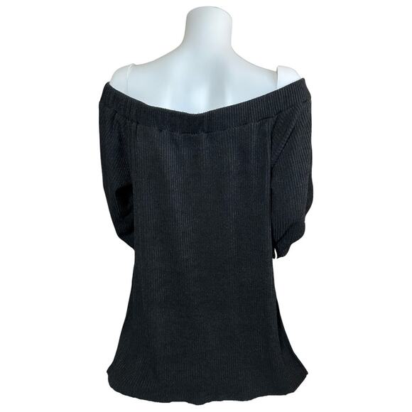 #T84 SABO SKIRT Ribbed Lightweight Sweater With Ring Detail SZ L $79 - Picture 6 of 10